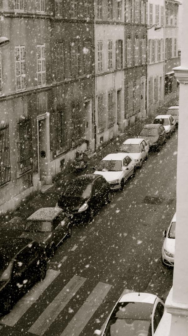 Neige sur Marseille